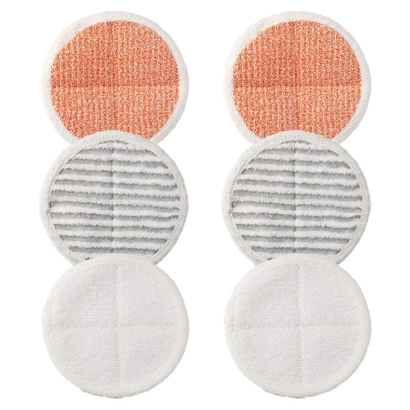 F Flammi 6 Pack Replacement Pads for Bissell Spinwave 2124 2039A 2307 23157 20391 20399 Powered Hard Floor Mop - Image 1